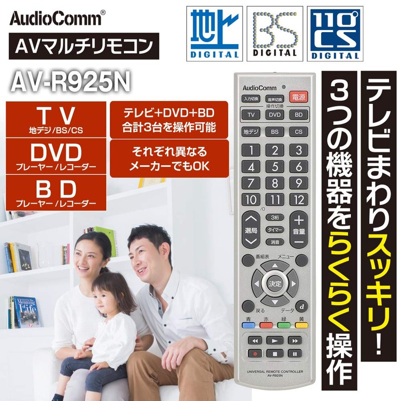 Ohm Electric AudioComm AV Multi Remote Control TV Remote Control