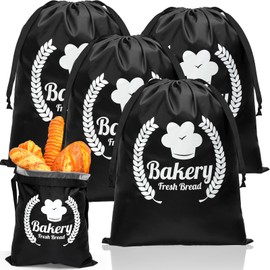 Honeydak 4 Packs Bread Bags for Homemade, Reusable Sourdough Beeswax Bread Food Storage Bags with Double Lining, 17x12. 6 Inch