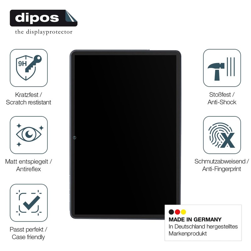 dipos I 2x Screen Protector 9H Matte Compatible with Tabwee