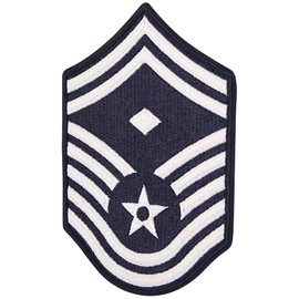 Air Force Senior Master Sergeant - 1SGT Diamond E-8 Full Color Embroidered Enlisted Rank - Large Size