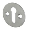 Zoo Hardware Victorian Standard Profile Keyhole OPEN Cover Escutcheon 32mm + Screws (Satin Chrome)