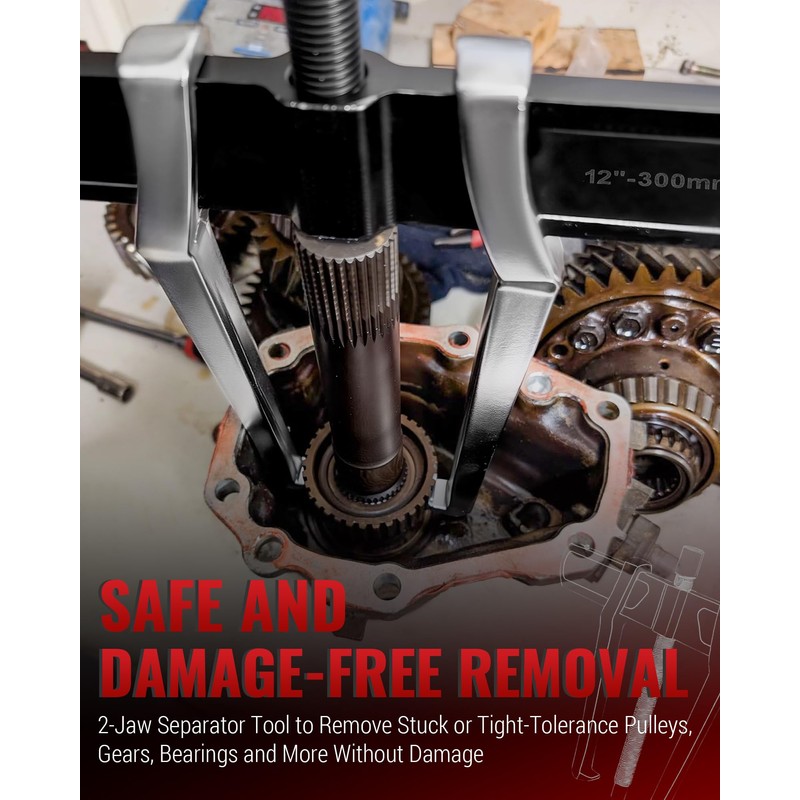 Reywoo 2-Jaw Reversible Gear Puller for External (11.6" Max) &