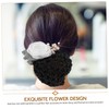Mikinona 2pcs Flower Hair Bun Covers Stylish Bun Clips Nets