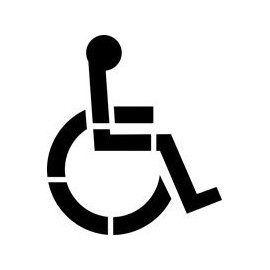 Handicap Parking Stencil | 18 inch Handicap Symbol (1 Part Stencil) | 60 mil | for Parking Lots and Parking Spots