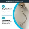 Eastman 16 Inch Steel-Flex Toilet Connector, Braided Stainless Steel Supply