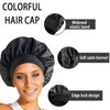 Pack of 3 Satin Sleep Caps, Silk Hood for Sleeping,