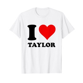 Red Heart I Love Taylor T-Shirt
