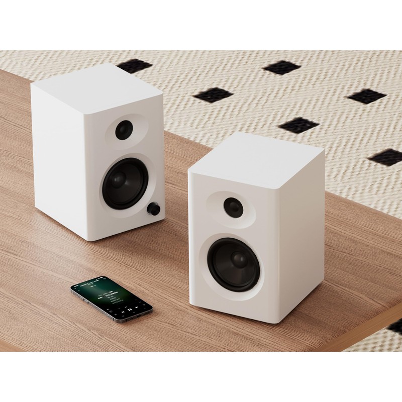 3" Bookshelf Speakers with Detailed Mellow Treble & Deep Bass,