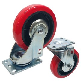 Cart Urethane Wheels 5-inch 360-Degree Rotation Repair DIY Plastic Wheels Casters Auxiliary Rubber Wheels Cart / 카트 우레탄바퀴 5인치 360도회전 수리 DIY 플라스틱바퀴 캐스터 보조 고무바퀴 수레