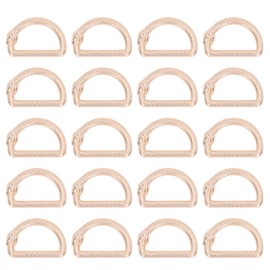 20PCS Metal D Rings Serpentine Closed Mouth D Rings Buckle Zinc Alloy DIY Bag D Rings for Baggage Handbag Straps