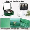 SLUMAZI Travel Makeup Bag with LED Mirror and 10x magnifying
