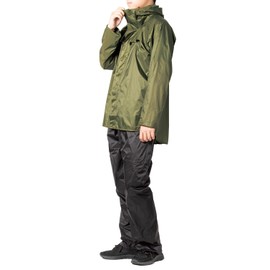 Makku Rain Wear, Kurutto Pack Rain Suit, Khaki, L