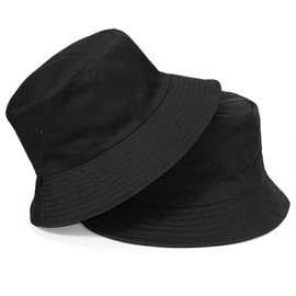 TAGVO Fischerhut Beideseitig Tragen Damen Große Bucket Hat XXL Sonnenhut Outdoor Unisex 100% Baumwolle Faltbar Sommerhut Eimerhut Für Kopf 58-64