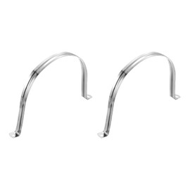 sourcing map 2Pcs Rigid Pipe Straps, 160mm(6.3") 304 Stainless Steel 2 Hole U-Shaped Bracket Tube Hanger Pipe Clamps for Fixing Pipe Cable