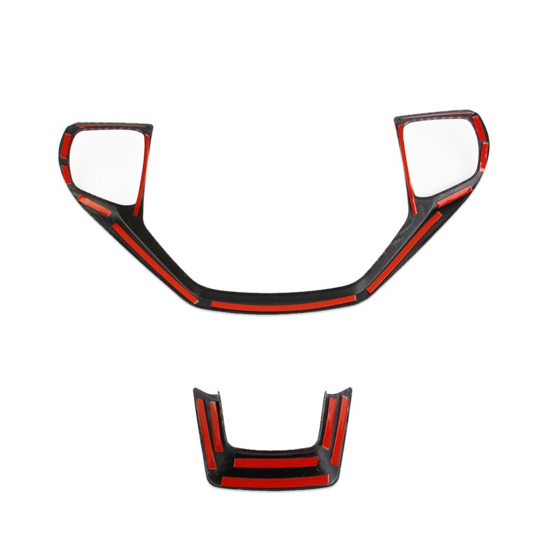 Korlot Carbon Fiber Style Interior Steering Wheel Cover Trim Accessories
