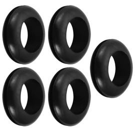 TA-VIGOR 5pcs Rubber Seals Cable Protector 22mm Conductor Wiring Blind Seal Ring Grommets Black Electrical Cable Hole Plugs Wire Seals for Protecting Wires, Cables and Connectors