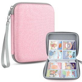 Cverny Card Collection Binder with 20 Removable Sleeves, Double Sided PU Yoto Card Holder with 160 Pockets, Yoto Card Case with Hand Strap and 2 Ring Binder, Trading Cards Binder for Boys and Girls