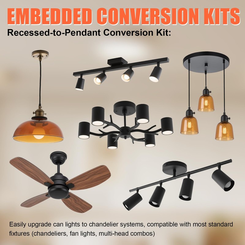 gezee R5 and 6 Recessed Can Light Conversion Kit, for