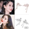 AXLUCE Women's Earrings, Cubic Zirconia, Fake Earrings, Pierced Style, Non-Hole