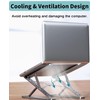 VVGAOGES Laptop Stand, Aluminium Height-Adjustable Ventilated Notebook Stand, Foldable Portable
