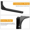 Pack of 6 Heavy Duty Brackets - Black Powder Coated