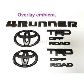 Toyota For 2014-2022 TOYOTA 4RUNNER BLACKOUT EMBLEM OVERLAY KIT OEM TRD OFF ROAD