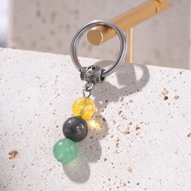 Kvekstio Crystal Keyring for Women, Good Luck Gift, Self Love, Uplifting Daily Remind, Relief Stress Anxiety Recovery Gift, Multicolor, Medium