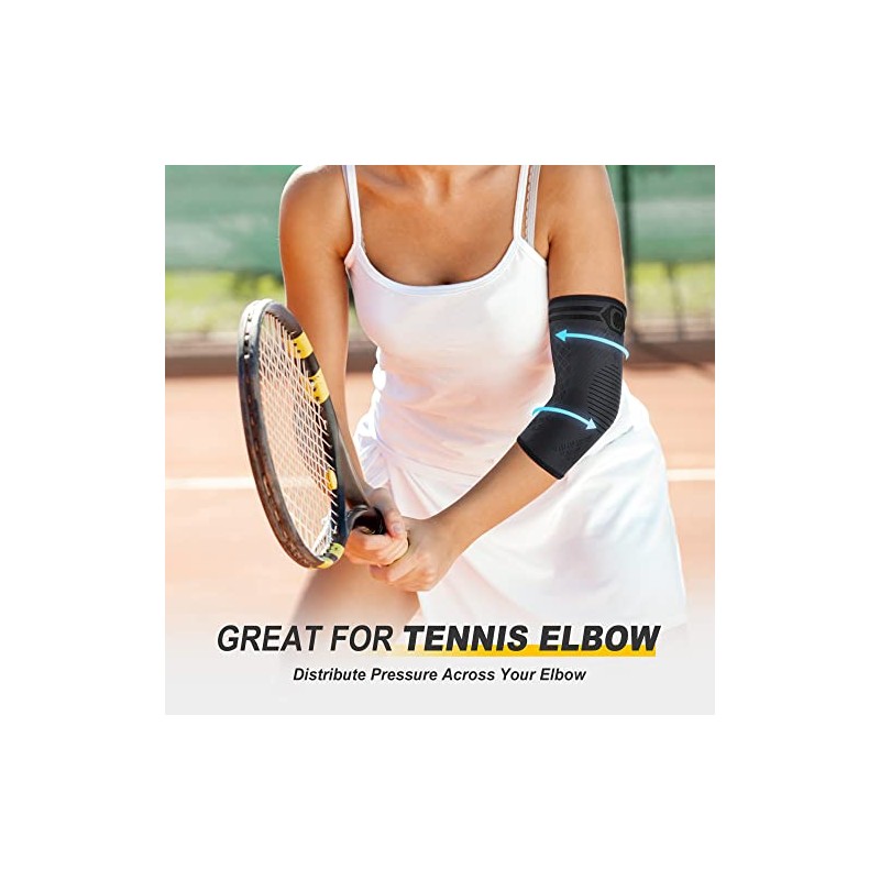 CAMBIVO 2 pares de coderas de tenis para mujeres y