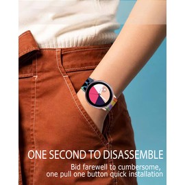 Sport Band Compatible with Galaxy Watch 6/5/4/5 Pro/4&6 Classic/ 3 (41mm) /Active 2&1 Women Men Girls,Dog Paw Rainbow Wood 20mm Silicone Replacement Wristband Strap for Galaxy Watch 40mm 41mm 42mm 44mm 45mm 46mm