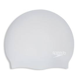 Speedo Unisex Long Hair Swimming Cap | Swim Cap | Snag Free | Easy-On, Silver, One Size