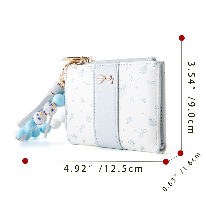 Tomolucky Direct Small Wallets Girls Cute Coquette Floral Bow Wallet