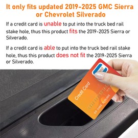 TTCR-II for 2019-2020 Chevy Silverado GMC Sierra Bed Rail Stake Hole Cover Caps (2 Packs)