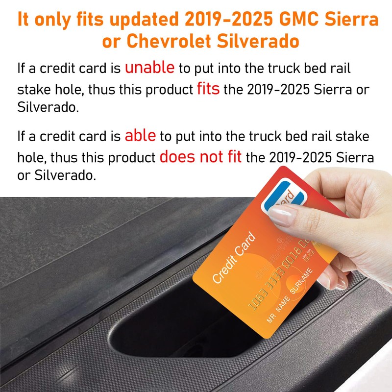 TTCR-II for 2019-2020 Chevy Silverado GMC Sierra Bed Rail Stake