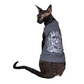 Kotomoda Cat Wear Sphynx Cat T-Shirt Silver