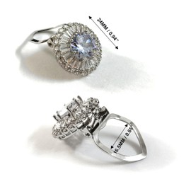 Climple Clear Light Bule Scarf Ring