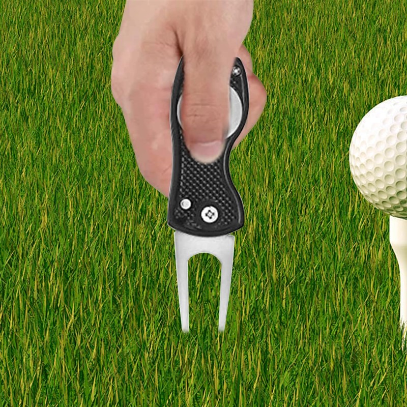 FUZVOL Golf Divot Repair Tool, Divot Tool with Pop-up Button,