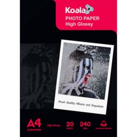 Koala Inkjet High Gloss Photo Paper A4 240gsm 20 Sheets for Canon HP Epson Inkjet Printers