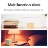 Wooden LED Clock Digital Voice Control Desk Rectangular Ornaments Wood