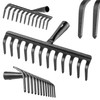 KADAX Garden Rake without Handle, Steel Garden Rake, Lawn Rake