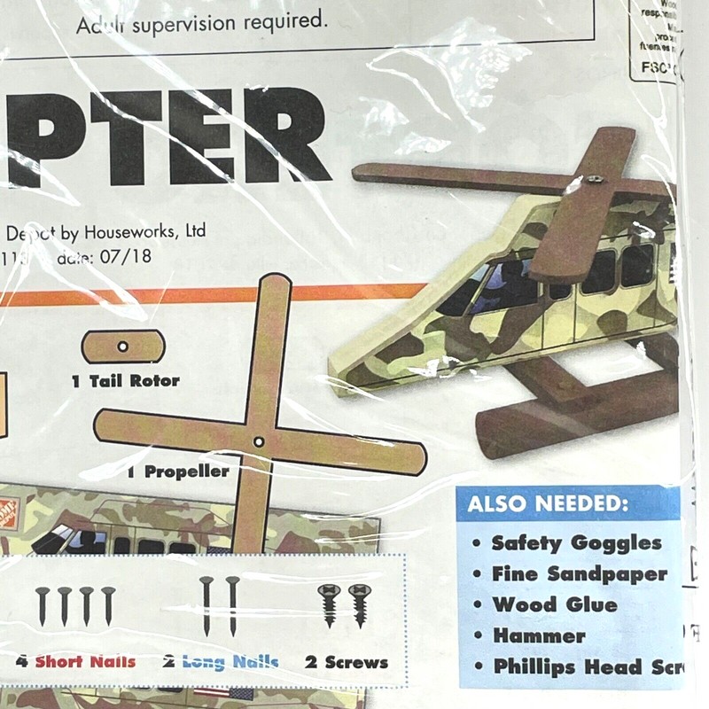 The Home Depot Kids Home Depot Complete Wooden Helicopter Construction