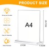 KUIZHEN A4 Acrylic Sign Holder, 2PCS A4 Menu Holders, Double