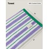 WENSHUO Charming Violet-Striped Pure Cotton Hand Towel,100% Combed Cotton,Luxury Towel,Super