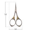 Antique Style Heirloom Craft Embroidery Scissors w/Decorative Cast Handles Classic