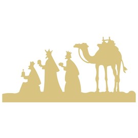 Wisemen Scene Cutout Unfinished Wood Christmas Holiday Christmas Seasonal Door Hanger MDF Shape Canvas Style 2