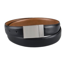 Haggar Men's Reversible Plaque Dress Belt, Black/Tan, Extra Large