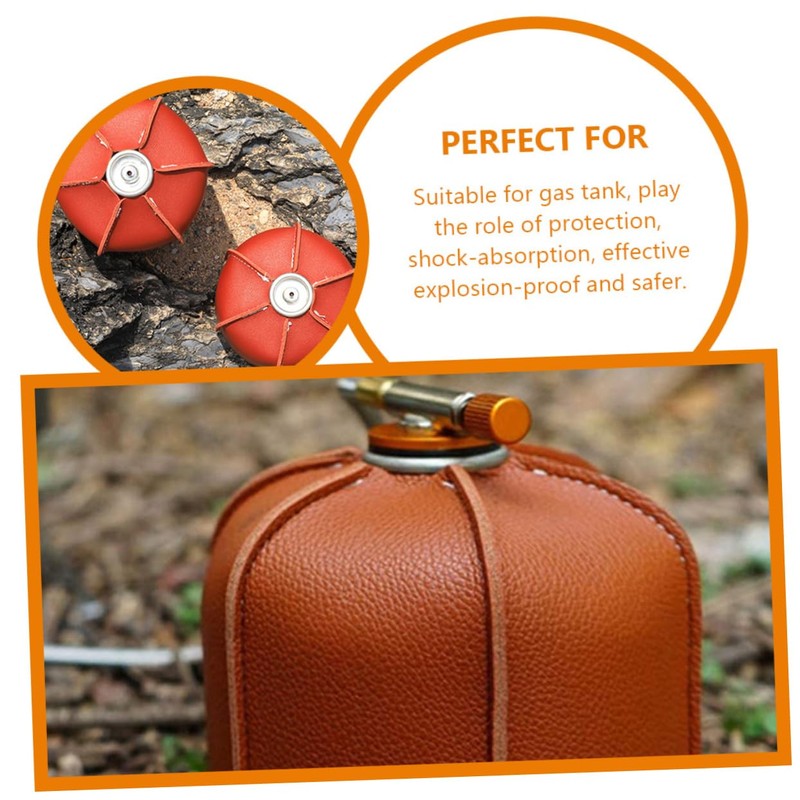 LALAFINA Leather Gas Tank Cover Cover Grill Accessory Gas Canister