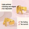 FindChic J Initial Ring Statement Cuff Rings for Women Alphabet