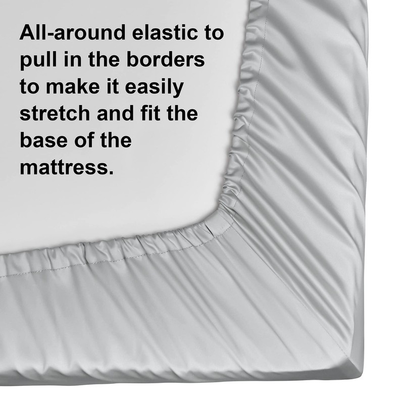 NTBAY 500 Thread Count 100% Egyptian Cotton Single Fitted Sheet,