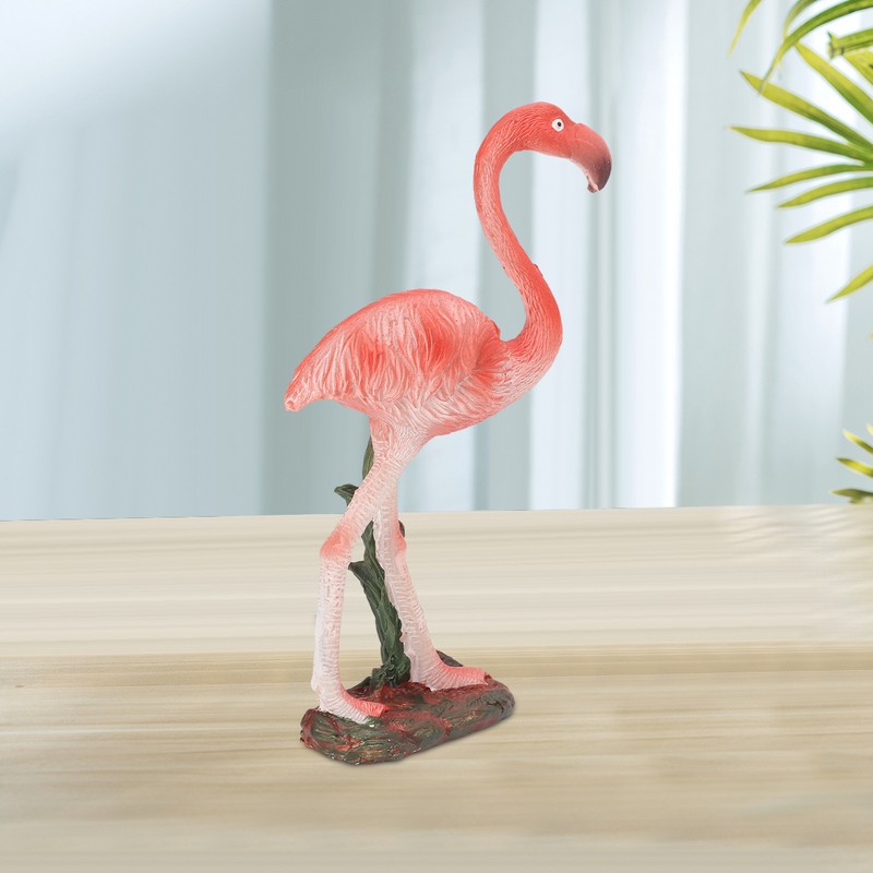 Flamingo Statue Resin Materials Vivid Real Pink Flamingo Ornament for
