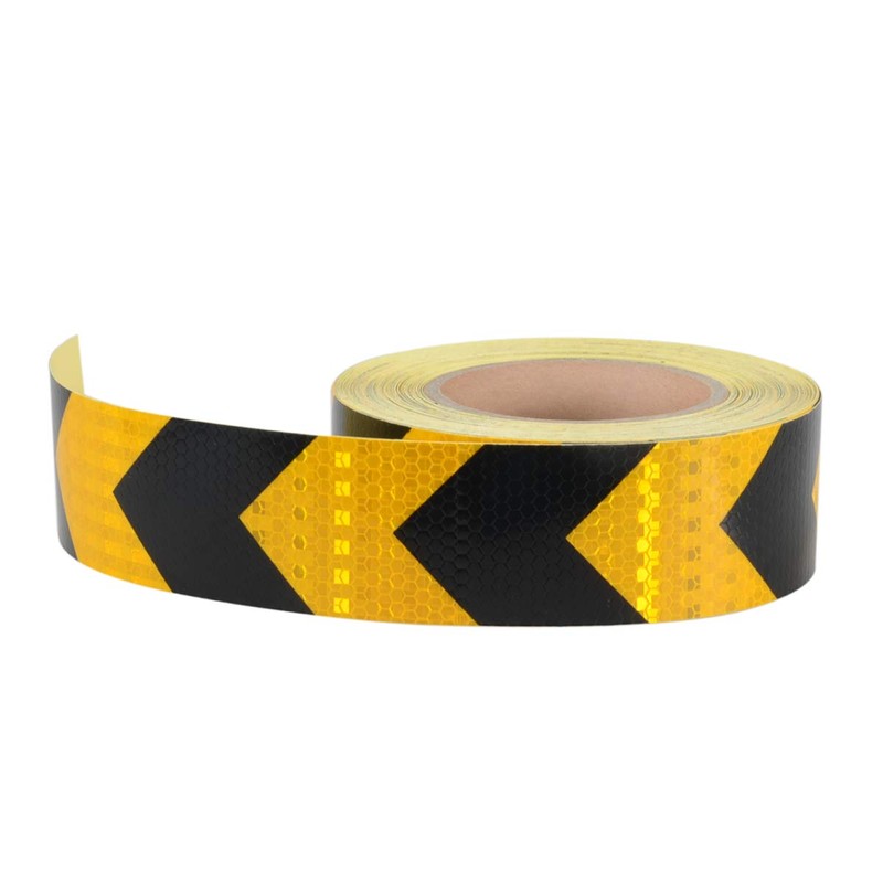 AISEY Reflective Safety Tape (Gold Yellow/Black, 2" x30ft)